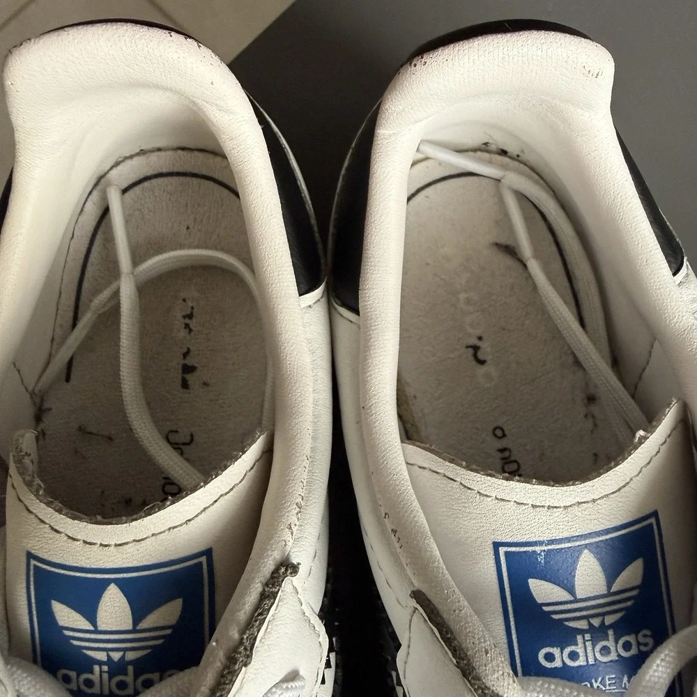 Adidas Samba OG Kids Size 1 White Black Gum Sneakers